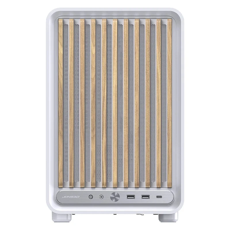 Jonsbo D33 Wood M-ATX Computer Case (Black, White)