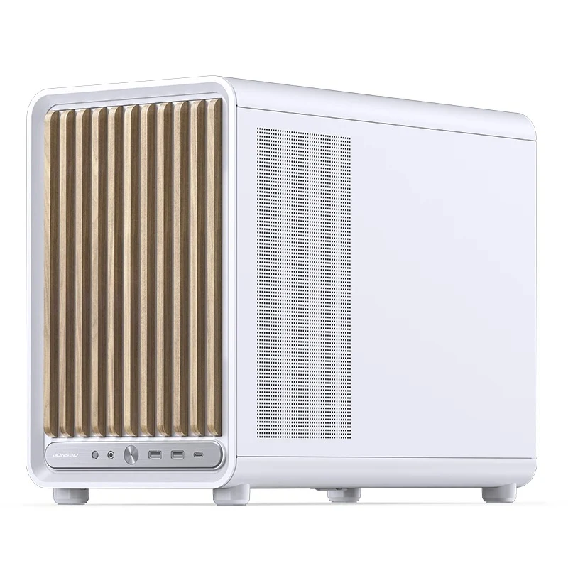 Jonsbo D33 Wood M-ATX Computer Case (Black, White)