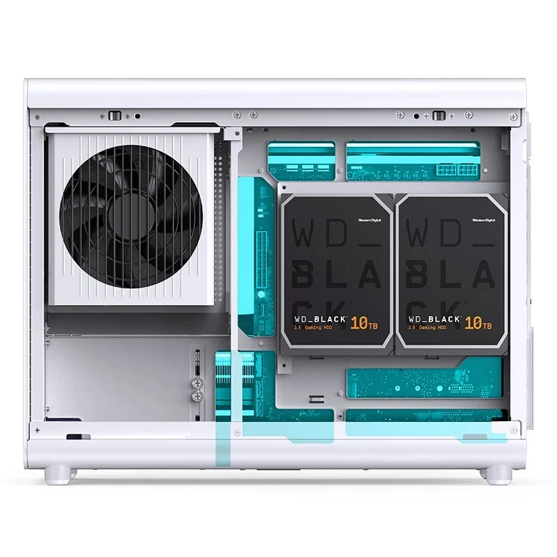 Jonsbo D33 Wood M-ATX Computer Case (Black, White)