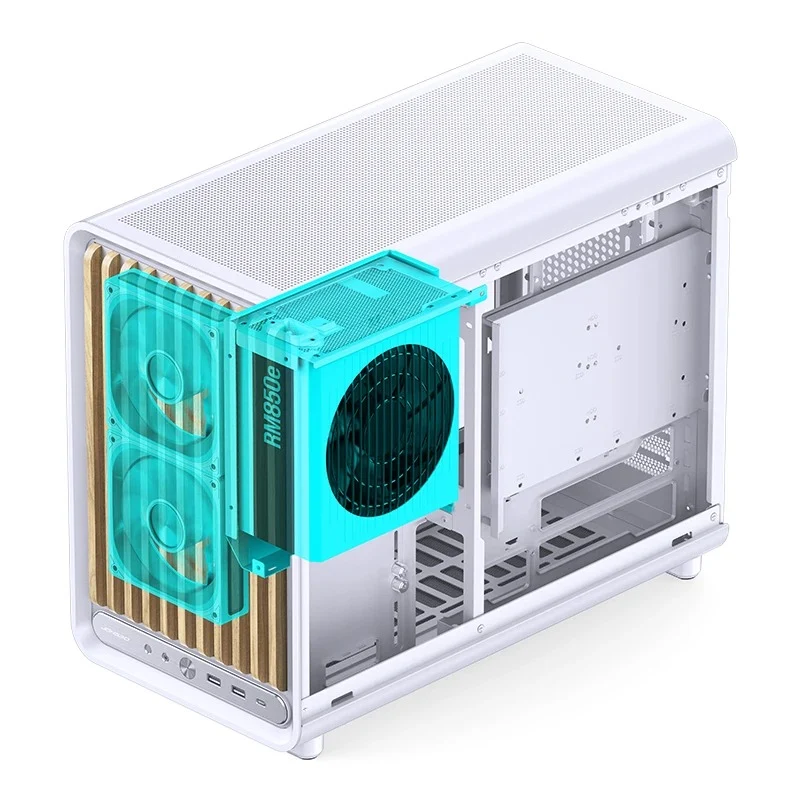 Jonsbo D33 Wood M-ATX Computer Case (Black, White)