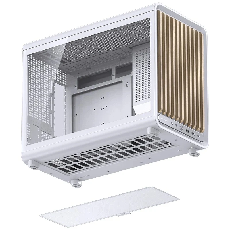 Jonsbo D33 Wood M-ATX Computer Case (Black, White)