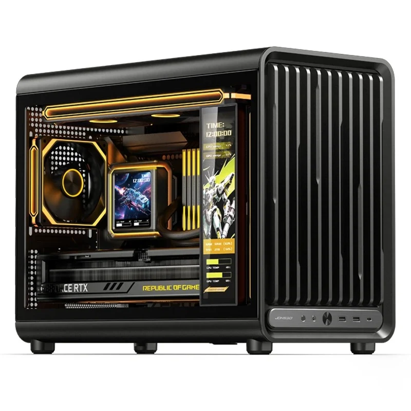 Jonsbo D33 M-ATX Computer Case (Black, White)