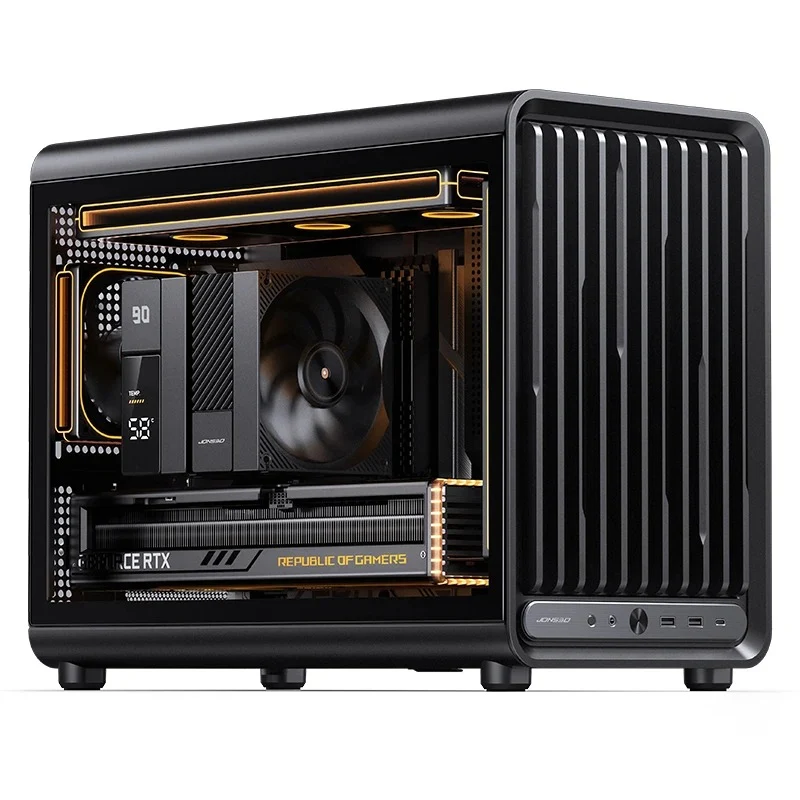 Jonsbo D33 M-ATX Computer Case (Black, White)