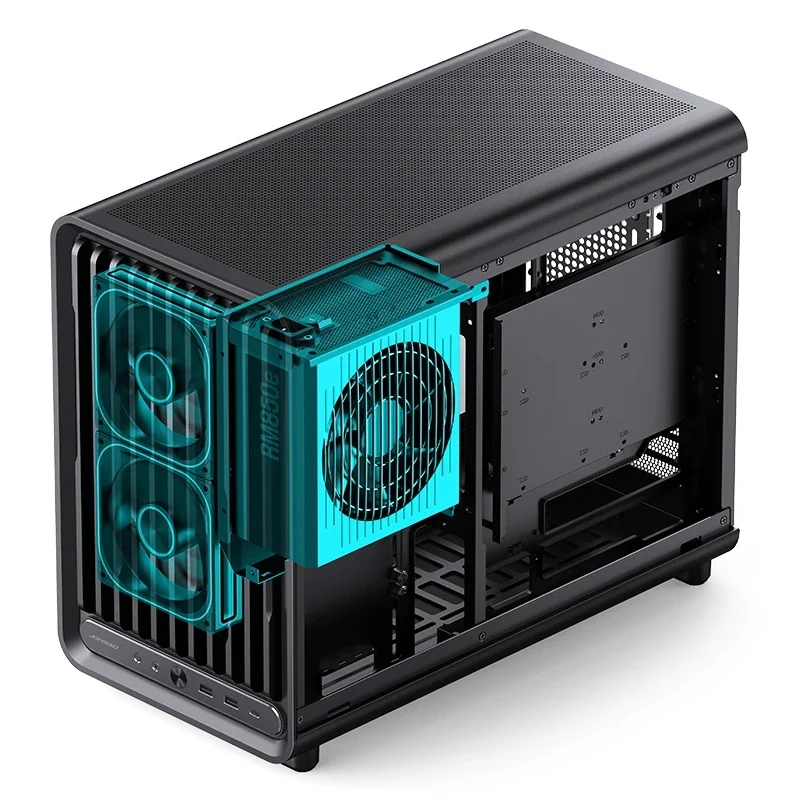 Jonsbo D33 M-ATX Computer Case (Black, White)