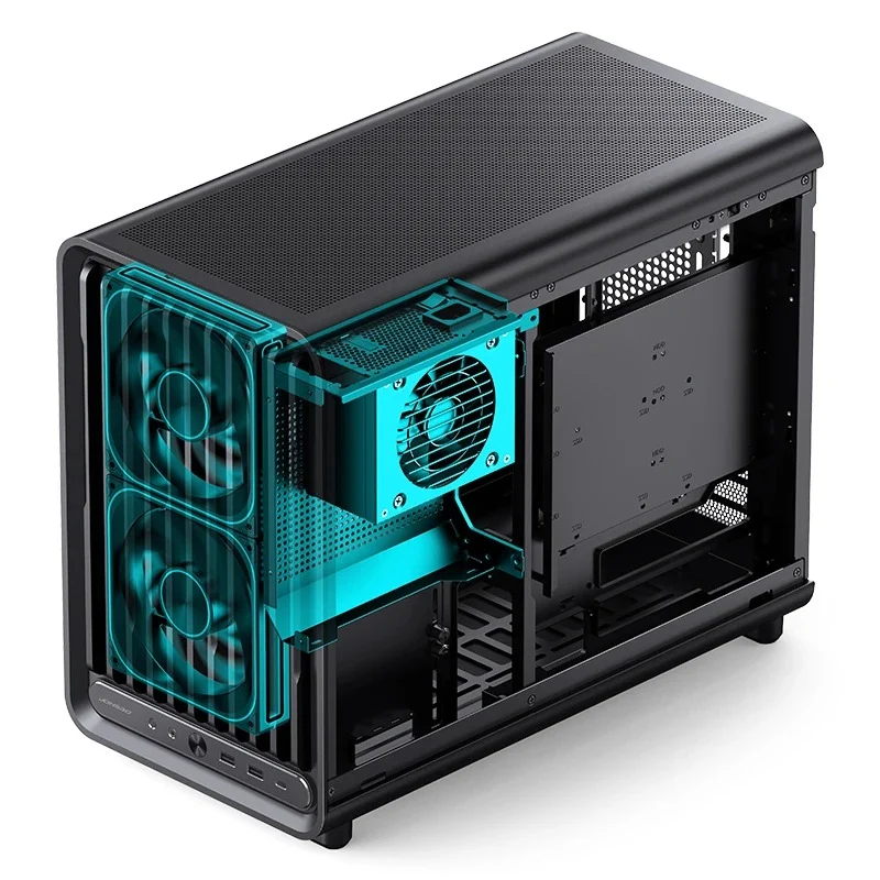 Jonsbo D33 M-ATX Computer Case (Black, White)