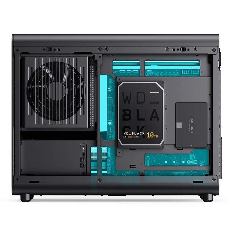 Jonsbo D33 M-ATX Computer Case (Black, White)