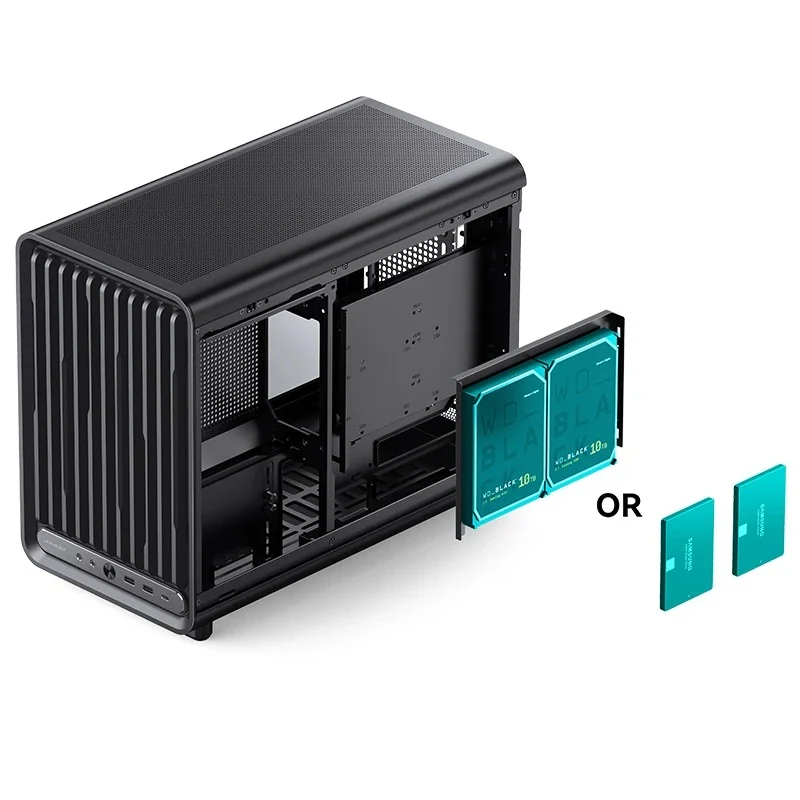 Jonsbo D33 M-ATX Computer Case (Black, White)
