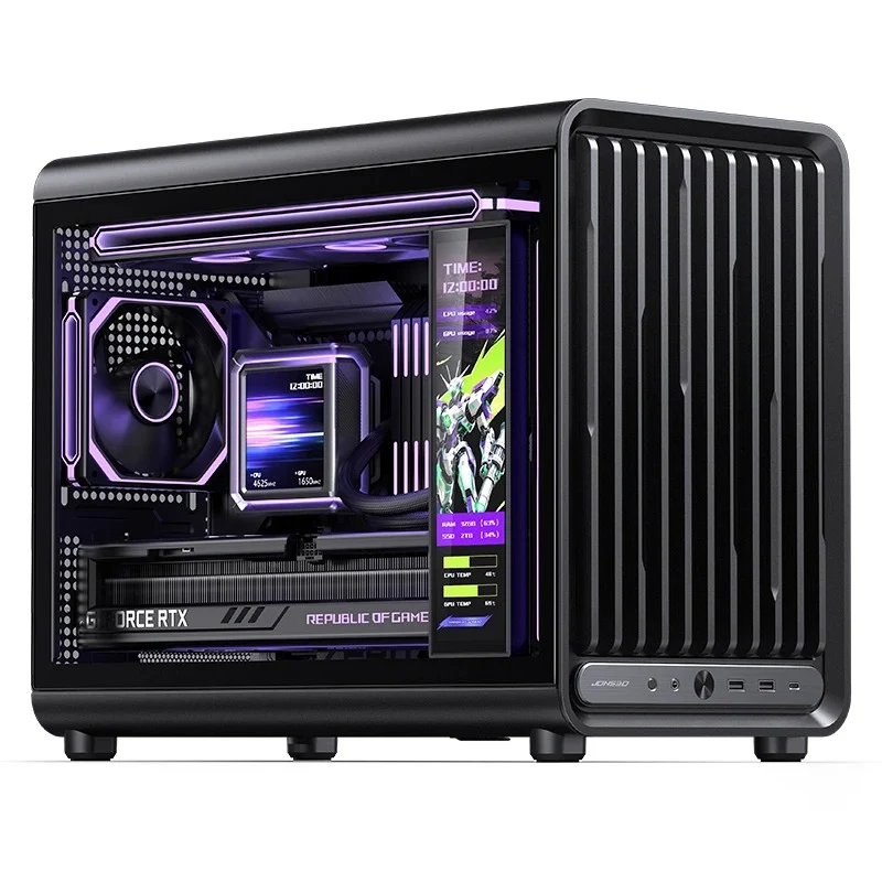 Jonsbo D33 M-ATX Computer Case (Black, White)