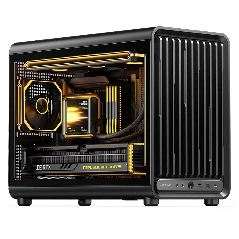 Jonsbo D33 M-ATX Computer Case (Black, White)