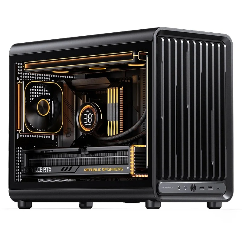 Jonsbo D33 M-ATX Computer Case (Black, White)