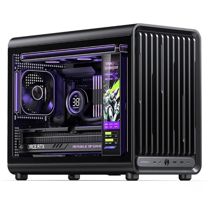 Jonsbo D33 M-ATX Computer Case (Black, White)