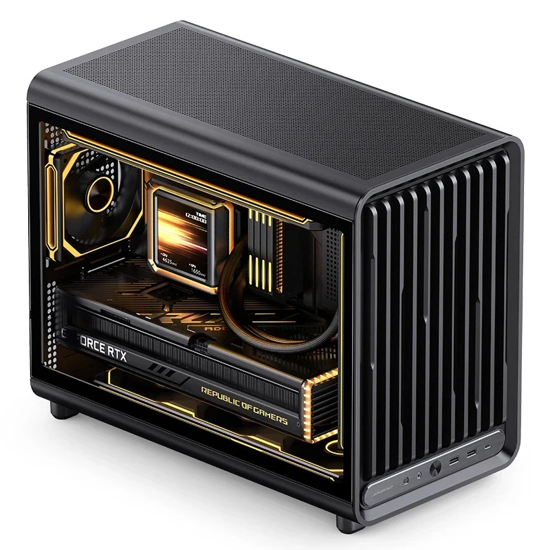 Jonsbo D33 M-ATX Computer Case (Black, White)