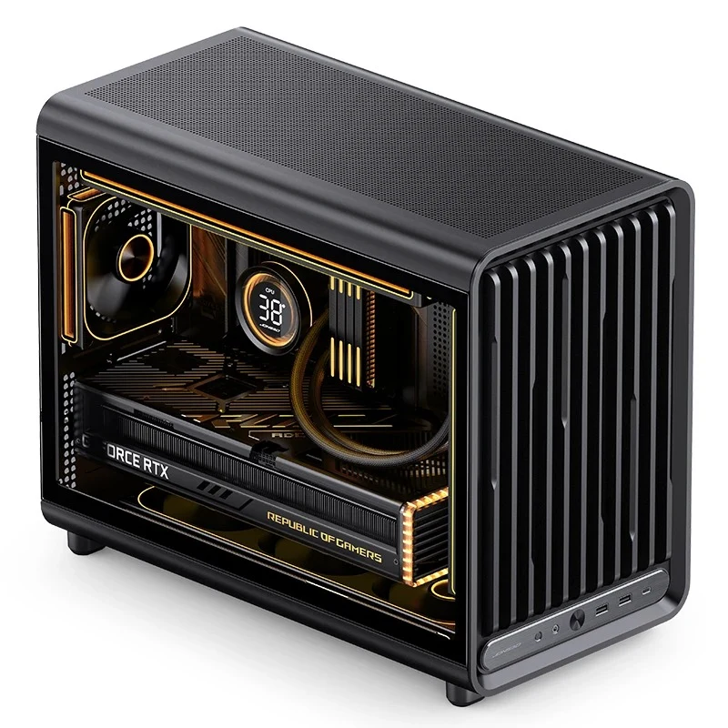Jonsbo D33 M-ATX Computer Case (Black, White)