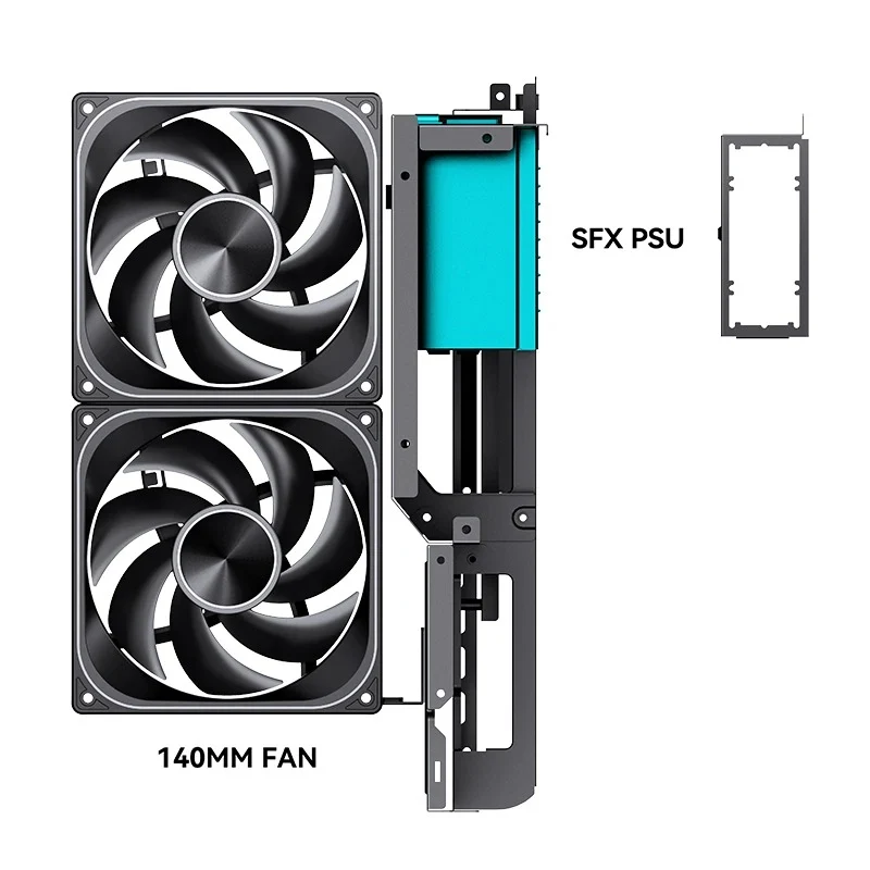 Jonsbo D33 M-ATX Computer Case (Black, White)