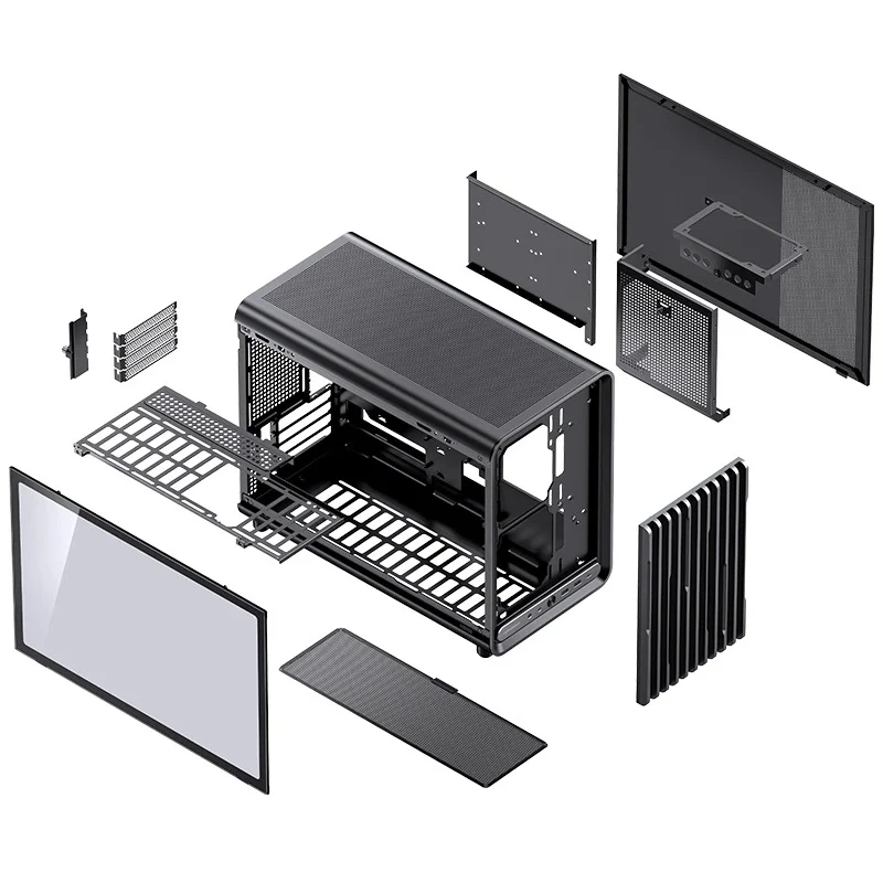 Jonsbo D33 M-ATX Computer Case (Black, White)
