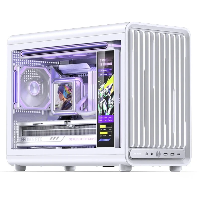 Jonsbo D33 M-ATX Computer Case (Black, White)