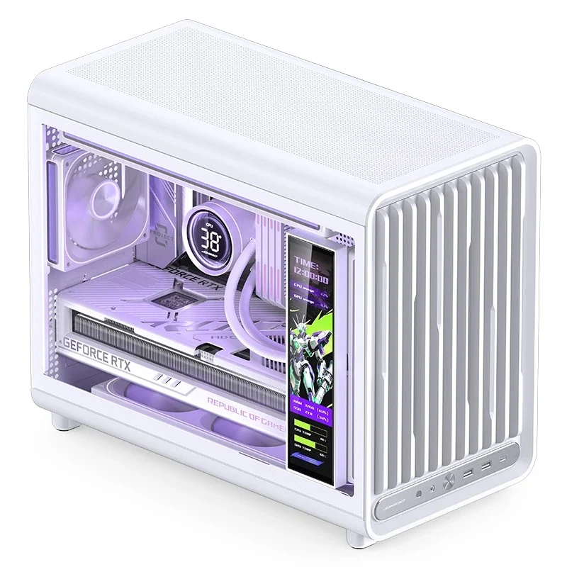Jonsbo D33 M-ATX Computer Case (Black, White)