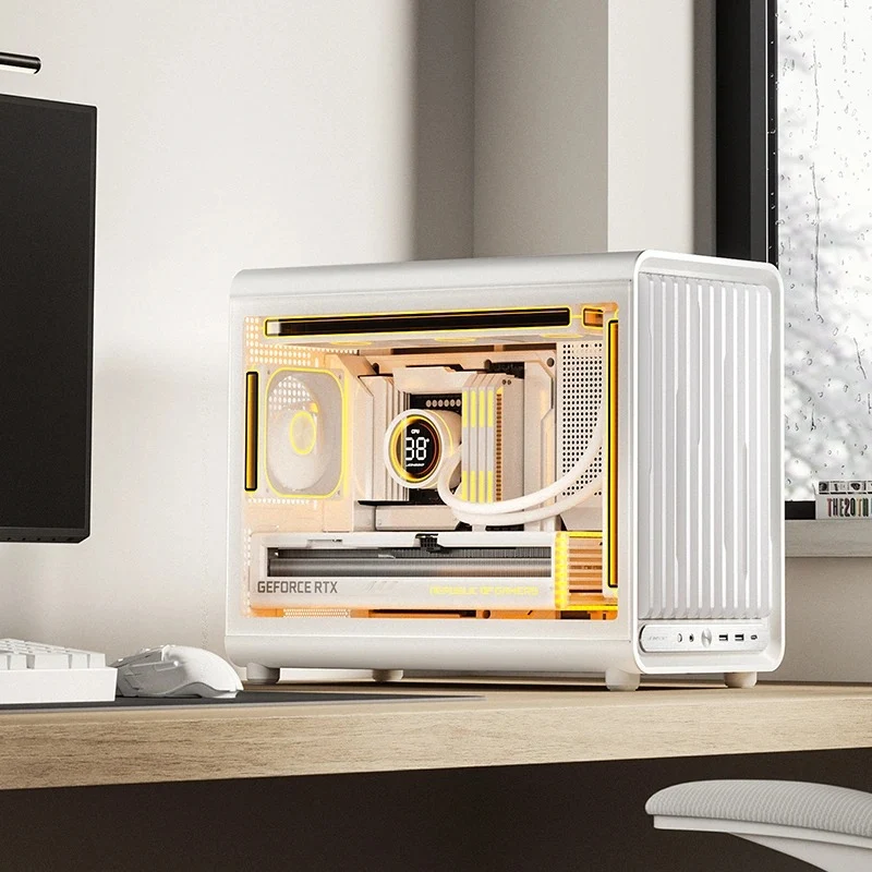 Jonsbo D33 M-ATX Computer Case (Black, White)