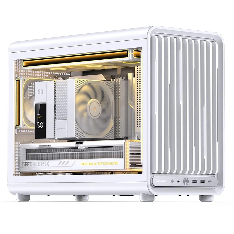 Jonsbo D33 M-ATX Computer Case (Black, White)