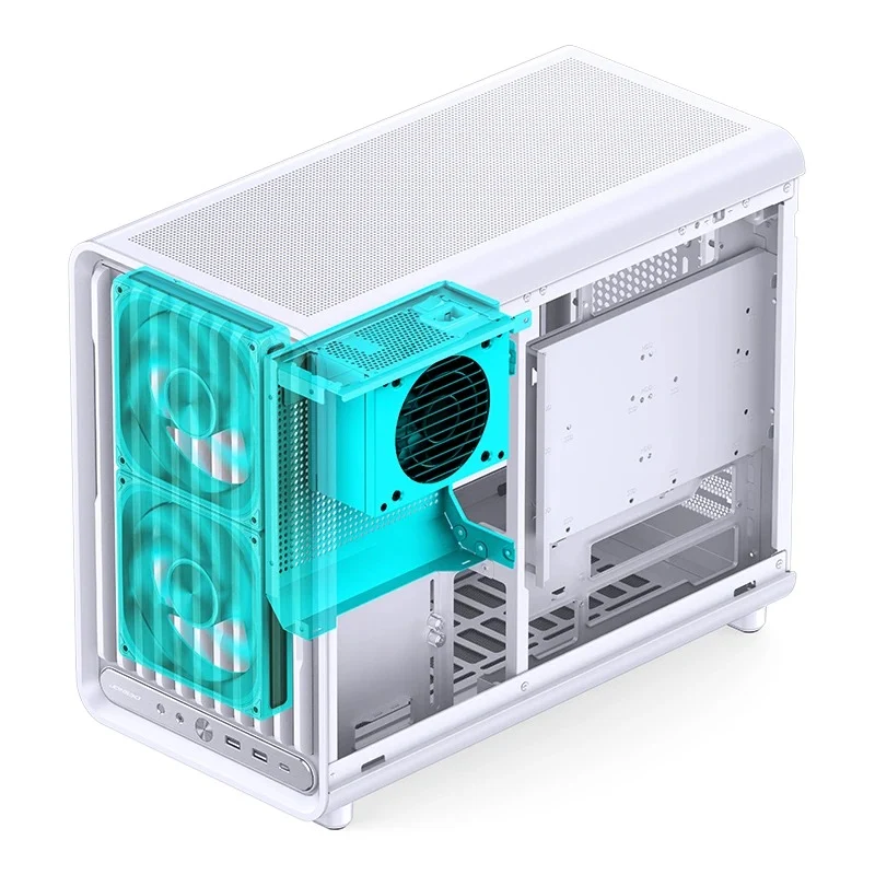 Jonsbo D33 M-ATX Computer Case (Black, White)