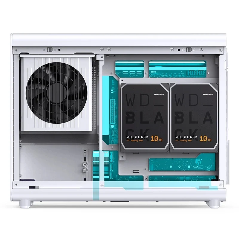 Jonsbo D33 M-ATX Computer Case (Black, White)