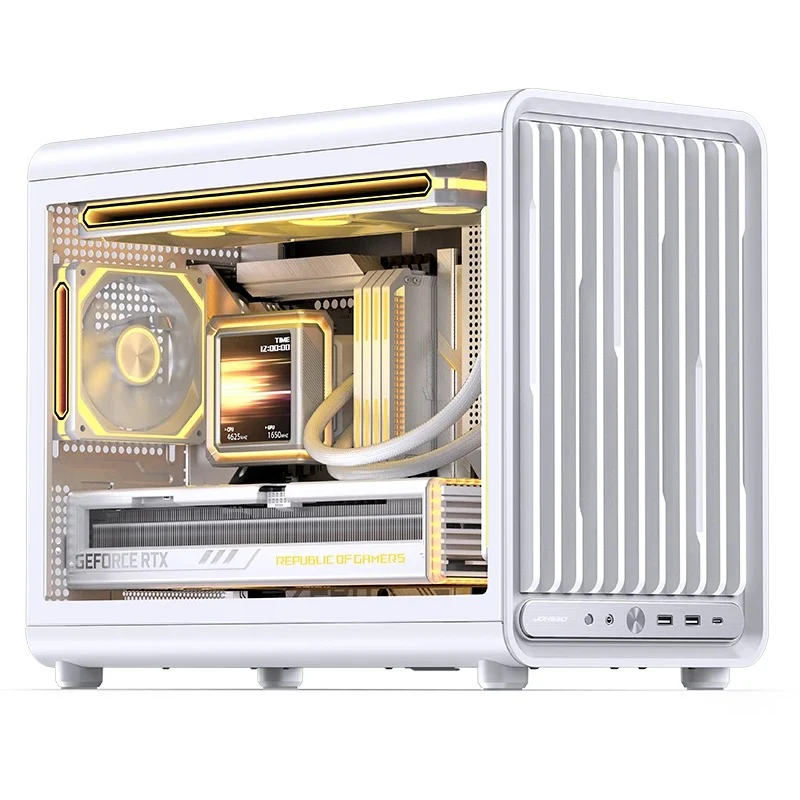 Jonsbo D33 M-ATX Computer Case (Black, White)
