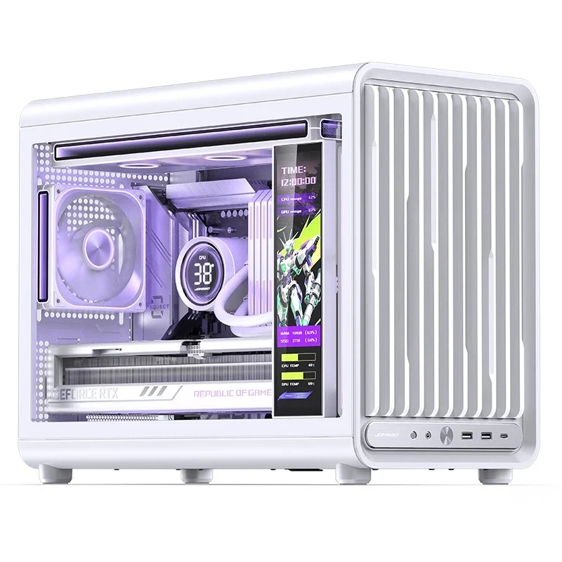 Jonsbo D33 M-ATX Computer Case (Black, White)