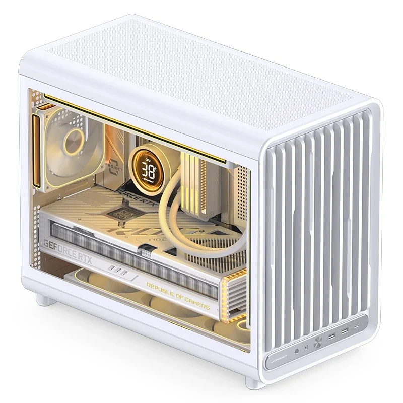 Jonsbo D33 M-ATX Computer Case (Black, White)
