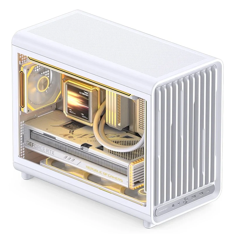 Jonsbo D33 M-ATX Computer Case (Black, White)