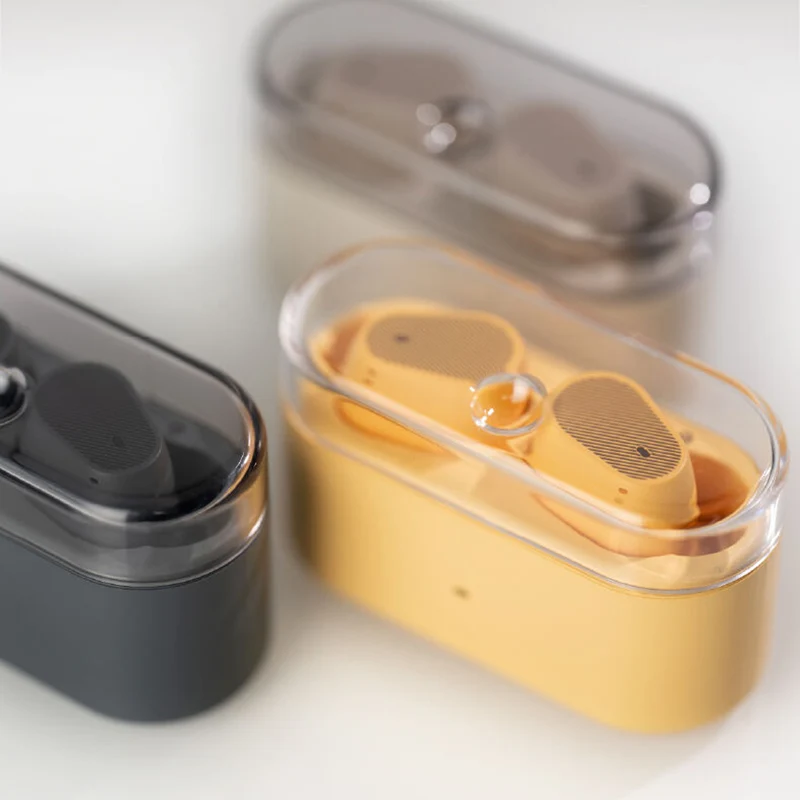 Moondrop Pudding ANC AI ENC True Wireless Hi-Fi LHDC-V 10mm Dynamic Driver Earbuds (MD-TWS-056) (Black, Grey, Yellow)