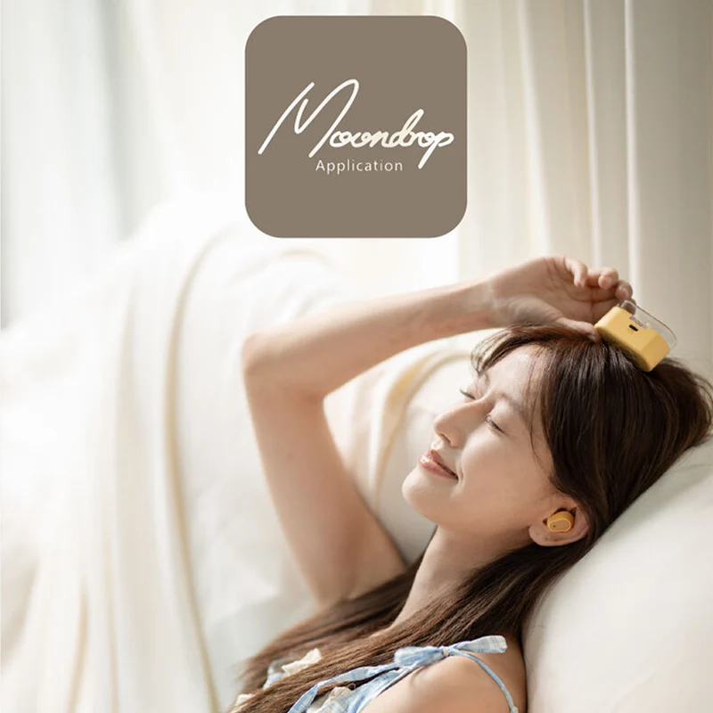 Moondrop Pudding ANC AI ENC True Wireless Hi-Fi LHDC-V 10mm Dynamic Driver Earbuds (MD-TWS-056) (Black, Grey, Yellow)