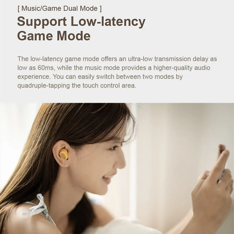 Moondrop Pudding ANC AI ENC True Wireless Hi-Fi LHDC-V 10mm Dynamic Driver Earbuds (MD-TWS-056) (Black, Grey, Yellow)
