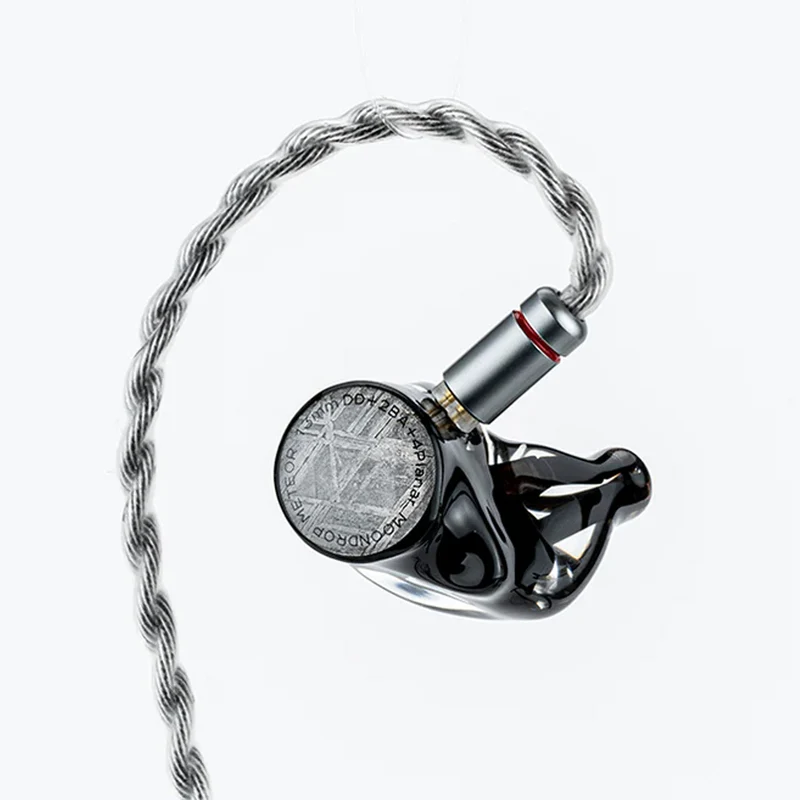 Moondrop Meteor 1DD + 2BA + 4Planar 0.78mm 2Pin Interchangeable Design Mixed Cable with Replaceable Plug 3.5mm SE + 4.4mm BAL In-Ear Earphones