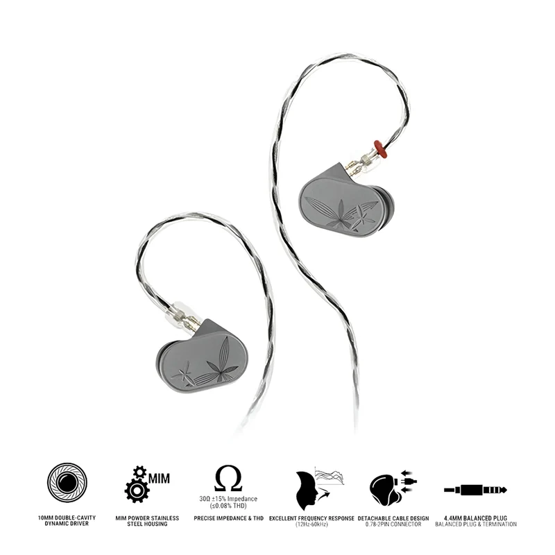 Moondrop LAN II REF HiFi In-ear Earphones with 4.4mm 3.5mm Plug 0.78mm Interchangeable Cable Design