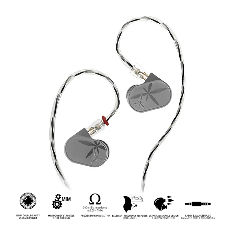 Moondrop LAN II POP HiFi In-ear Earphones with 4.4mm 3.5mm Plug 0.78mm Interchangeable Cable Design