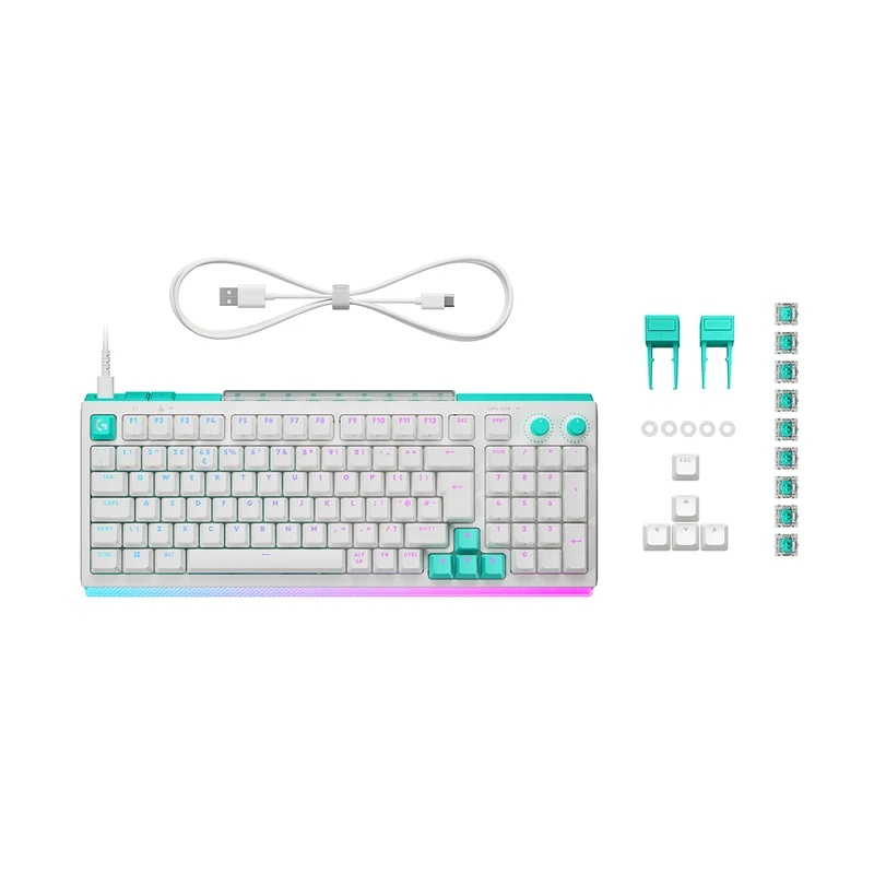 Logitech G512 X 98 Dual Swap TMR Analog/Mechanical 8k Gaming Keyboard (White) (920-014010)
