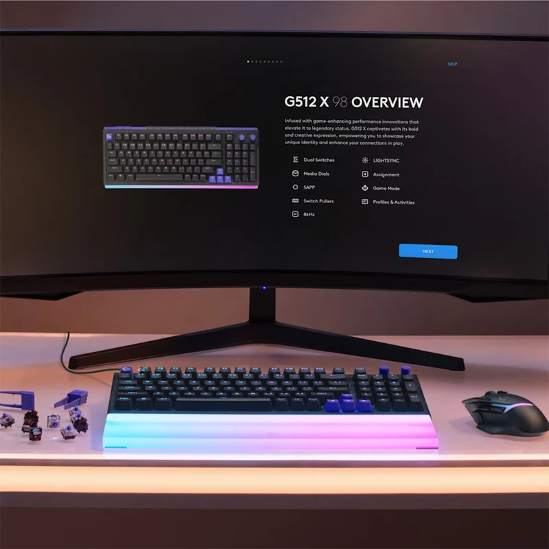 Logitech G512 X 98 Dual Swap TMR Analog/Mechanical 8k Gaming Keyboard (Black) (920-013988)