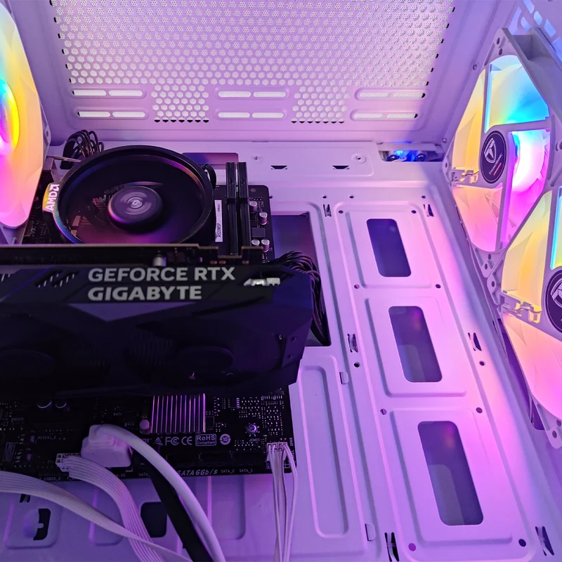 Alpha Vesta White Desktop Gaming PC | AMD Ryzen 5 5500 | 16GB (2x8GB) RAM | 512GB SSD | RTX 3050 | Windows 11 Pro