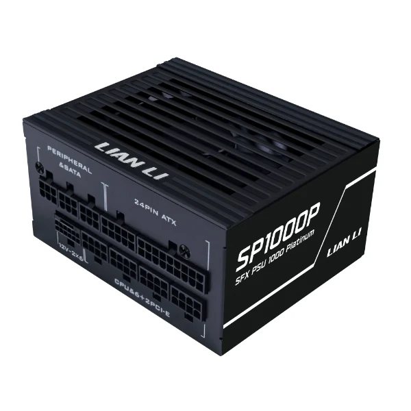 Lian Li SP01000P SFX 1000W 80+ Platinum ATX 3.1 Fully-Modular Power Supply (Black, White)