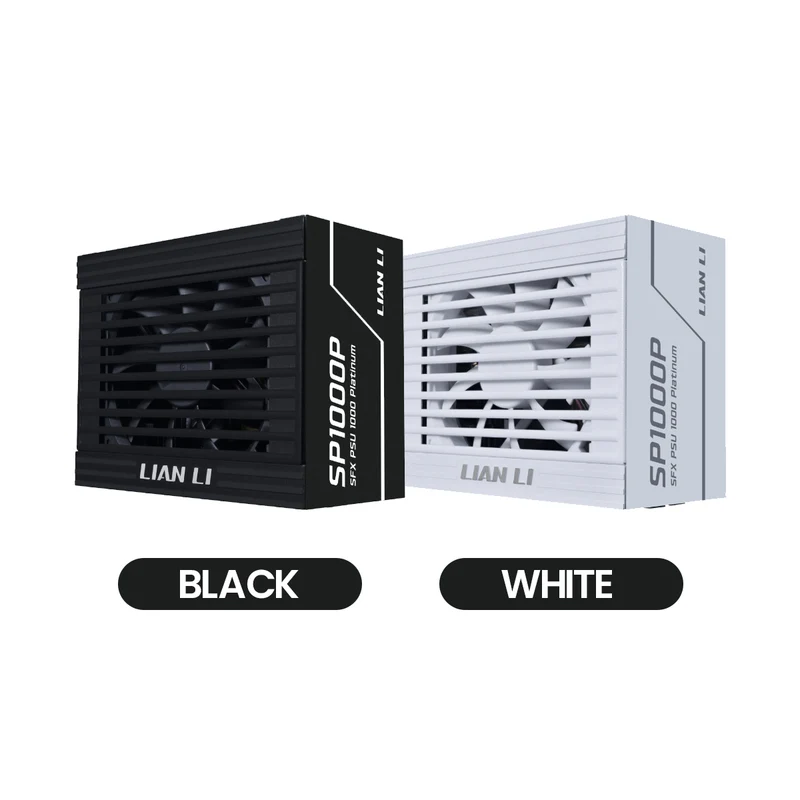 Lian Li SP01000P SFX 1000W 80+ Platinum ATX 3.1 Fully-Modular Power Supply (Black, White)