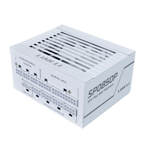 Lian Li SP0850P SFX 850W 80+ Platinum ATX 3.1 Fully-Modular Power Supply (Black ,White)
