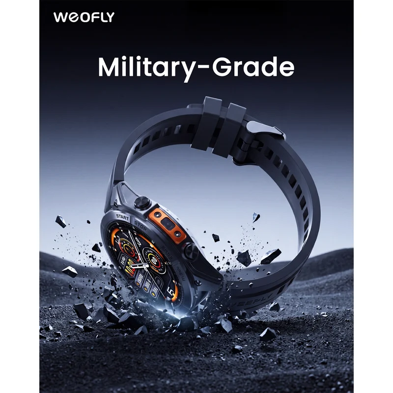 Weofly Conquer 3 Smartwatch (Black, Silver) (WFCQ654BL, WFCQ654SL)