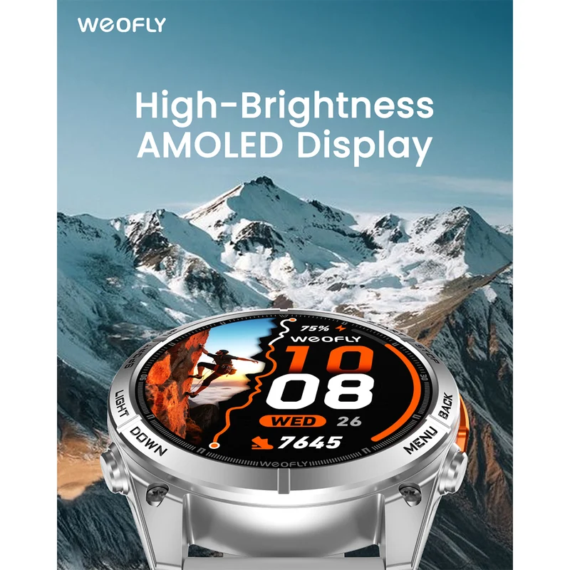 Weofly Conquer 3 Smartwatch (Black, Silver) (WFCQ654BL, WFCQ654SL)