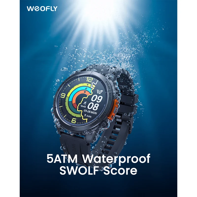 Weofly Conquer 3 Smartwatch (Black, Silver) (WFCQ654BL, WFCQ654SL)