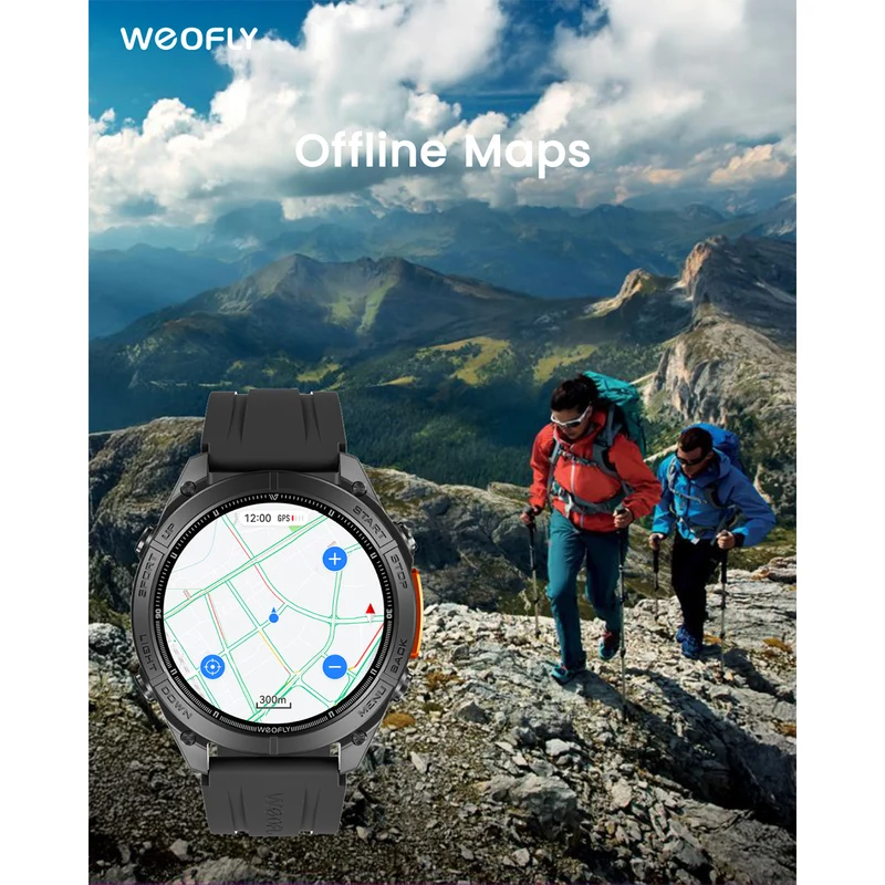 Weofly Conquer 3 Smartwatch (Black, Silver) (WFCQ654BL, WFCQ654SL)