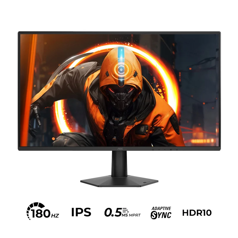 AOC 27G50F 27" FHD (1920x1080) 180Hz (OC, 144Hz Native) 4ms GTG 0.5ms MPRT IPS Gaming Monitor with Tilt Adjustment