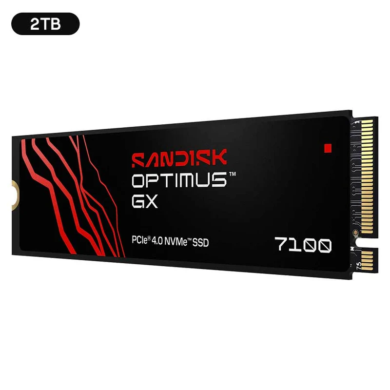 Sandisk Optimus GX 7100 7250MB/s Read M.2 2280 PCIe 4.0x4 NVMe SSD (1TB, 2TB) (SDSP71100TAN-000E0, SDSP71200TAN-000E0)