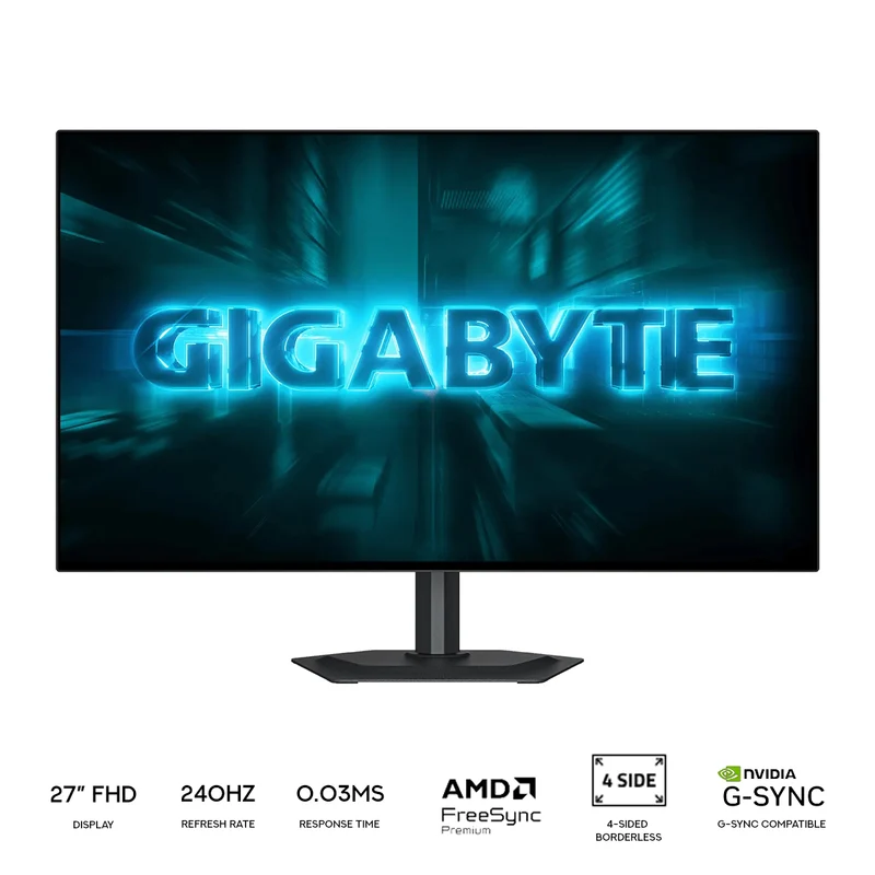 Gigabyte GO27Q24G WOLED 27" QHD (2560x1440) 240Hz 0.03ms GTG Gaming Monitor with Tilt/ Swivel/ Pivot/ Height Adjustment