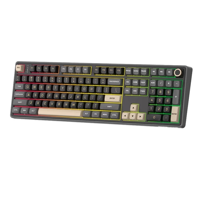 Royal Kludge R108 QMK Single-Mode RGB 107 Keys Mechanical Keyboard Phantom (Creamy Switch)