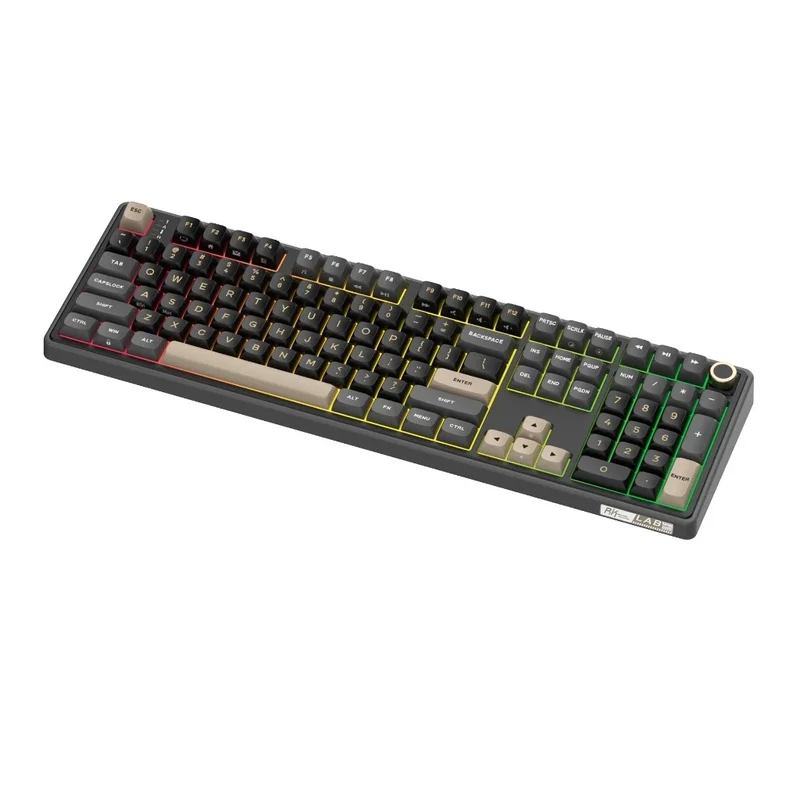 Royal Kludge R108 QMK Single-Mode RGB 107 Keys Mechanical Keyboard Phantom (Creamy Switch)